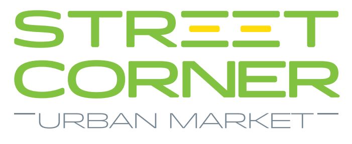 street corner urban market logo